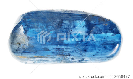 tumbled transparent blue kyanite crystal cutout 112658457