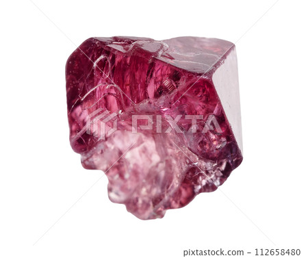 natural rough red spinel crystal cutout 112658480