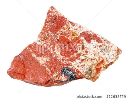 specimen of natural raw red jasper rock cutout specimen of natural raw red jasper rock cutout 112658759