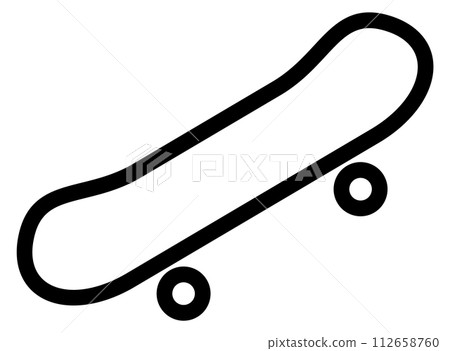 Scateboard icon. Urban street sport line symbol 112658760