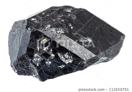 melanite andradite black garnet mineral cutout 112658791