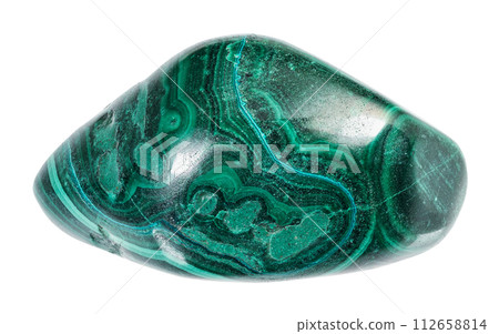 natural polished malachite mineral cutout 112658814