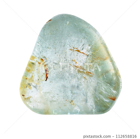 natural polished blue topaz gemstone cutout 112658816