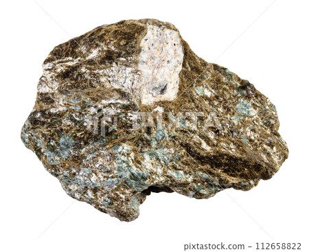 specimen of natural raw lobanovite rock cutout specimen of natural raw lobanovite rock cutout 112658822