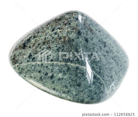 natural tumbled green quartzite mineral cutout 112658825