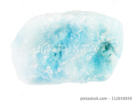 natural raw blue aragonite rock cutout 112658939