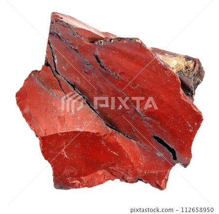 natural raw red mookaite mineral cutout 112658950