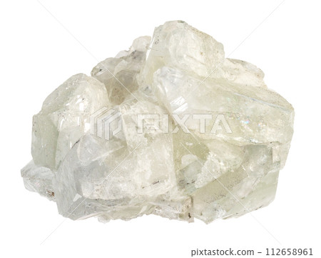 specimen of natural raw datolite mineral cutout 112658961