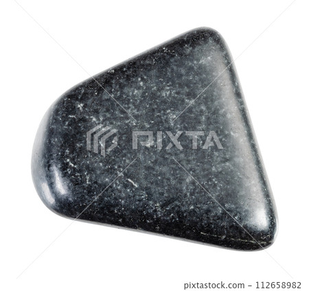 specimen of natural tumbled dolerite rock cutout specimen of natural tumbled dolerite rock cutout 112658982