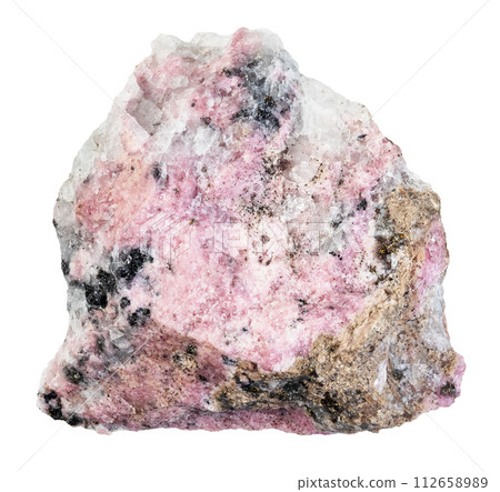 specimen of natural raw pyroxmangite rock cutout specimen of natural raw pyroxmangite rock cutout 112658989