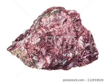 specimen of natural raw piemontite rock cutout specimen of natural raw piemontite rock cutout 112659026