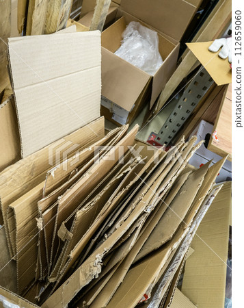 cardboard sheets from disassembled boxes cardboard sheets from disassembled boxes 112659060