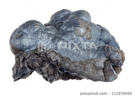 specimen of natural raw lithiophorite rock cutout 112659099