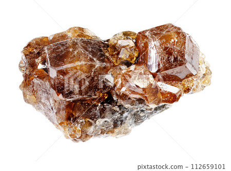 natural raw hessonite grossular crystals cutout 112659101