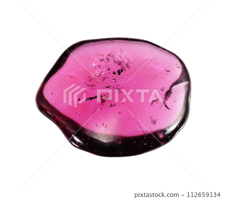 natural polished rhodolite crystal cutout 112659134