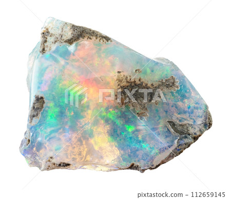 natural rough ethiopian opal mineral cutout natural rough ethiopian opal mineral cutout 112659145