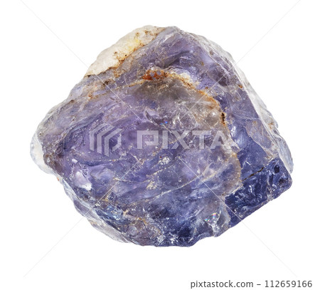 natural rough cordierite crystal cutout 112659166