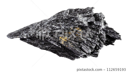 natural raw black kyanite mineral cutout natural raw black kyanite mineral cutout 112659193