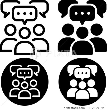 大量的人對話圖示集 大量的人對話圖示集 112659194