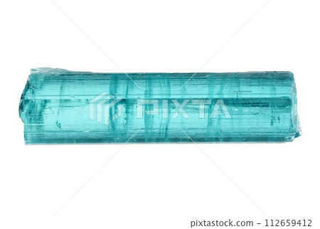 natural rough indigolite tourmaline crystal cutout natural rough indigolite tourmaline crystal cutout 112659412