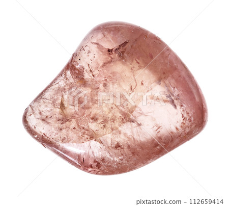 natural polished pink tourmaline gemstone cutout natural polished pink tourmaline gemstone cutout 112659414