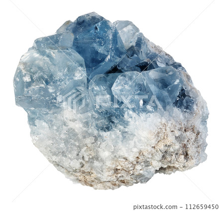specimen of natural raw celestite rock cutout specimen of natural raw celestite rock cutout 112659450