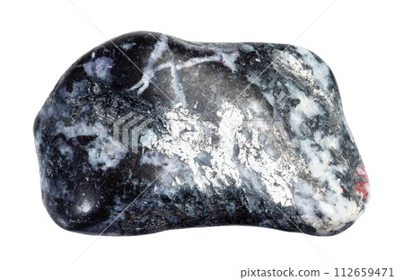 natural polished antimonite mineral cutout 112659471