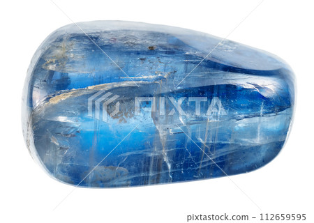 polished transparent blue kyanite crystal cutout polished transparent blue kyanite crystal cutout 112659595