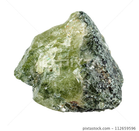 specimen of natural raw sphene mineral cutout specimen of natural raw sphene mineral cutout 112659596