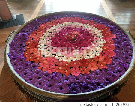 浮在水面上的花 112659733