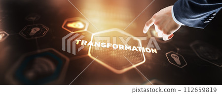 Businessman selecting Transformation. Background for presentations 112659819