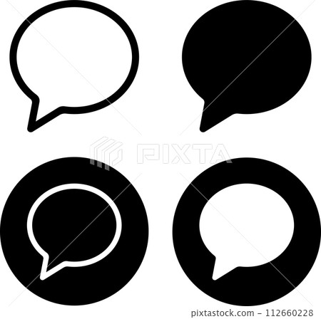 語音泡沫對話圖示集 112660228