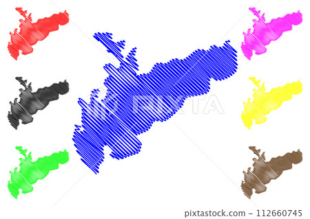 Lake Qattinah (Syrian Arab Republic, Syria) map vector illustration, scribble sketch Homs map Lake Qattinah (Syrian Arab Republic, Syria) map vector illustration, scribble sketch Homs map 112660745