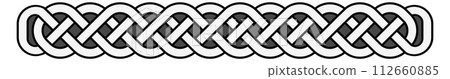 Traditional irish ornament. Celtic knot chain tattoo Traditional irish ornament. Celtic knot chain tattoo 112660885