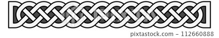 Celtic knot pattern. Retro irish braid ornament 112660888