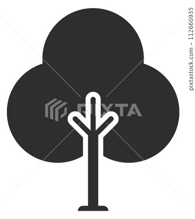 Tree black icon. Eco biology symbol. Nature sign Tree black icon. Eco biology symbol. Nature sign 112660935
