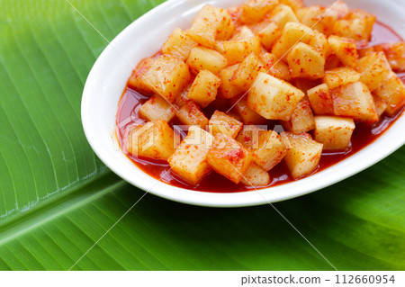 Daikon Kimchi. Tasty and spicy Daikon Kimchi. Tasty and spicy 112660954