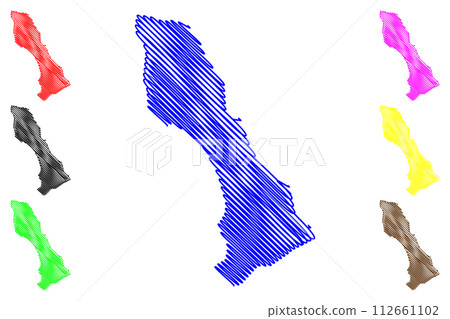 Lake Tilicho (Federal Democratic Republic of Nepal) map vector illustration, scribble sketch map Lake Tilicho (Federal Democratic Republic of Nepal) map vector illustration, scribble sketch map 112661102