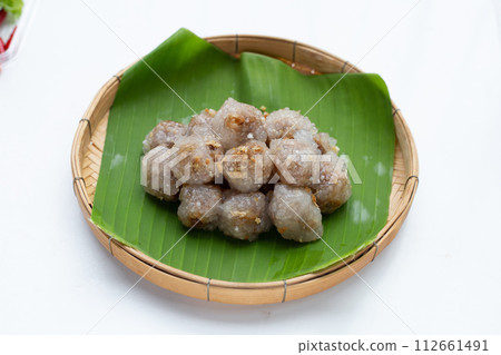 Tapioca balls with pork filling Tapioca balls with pork filling 112661491