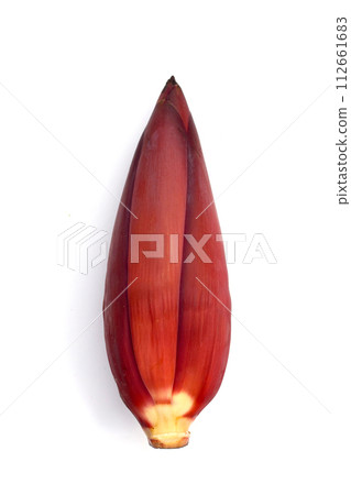 Banana blossom on white background 112661683