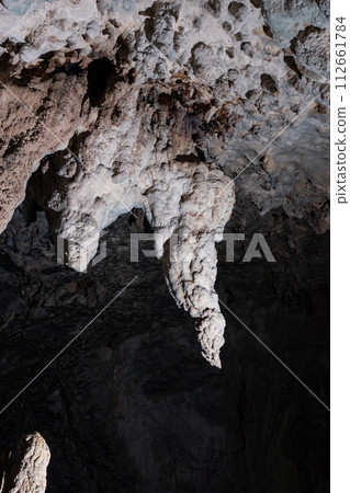 Light stalactites on the Akiyoshido adventure course 112661784