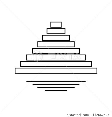 pyramid icon vector 112662523