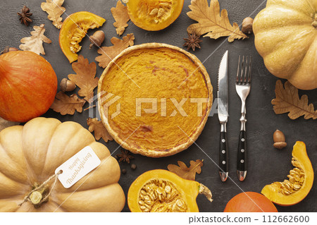 autumn assortment with pumpkins and pie autumn assortment with pumpkins and pie 112662600