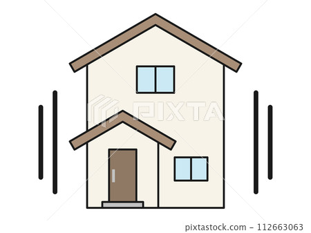 地震中兩層樓房屋搖晃 112663063