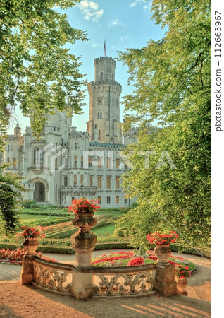Beautiful Hluboka castle in Czech republic Beautiful Hluboka castle in Czech republic 112663967