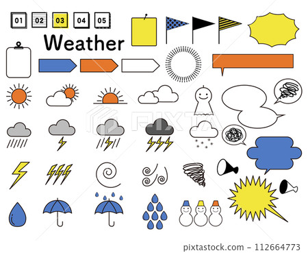 天氣圖示和治療集 3 天氣圖示和治療集 3 112664773