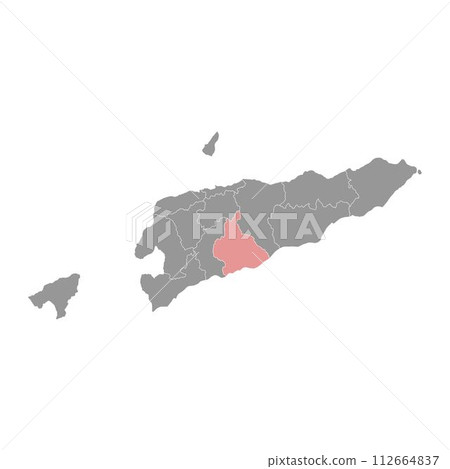 Manufahi Municipality map, administrative division of East Timor. Vector illustration. 112664837