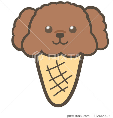dog ice cream poodle animal sweets sweets dog ice cream poodle animal sweets sweets 112665698