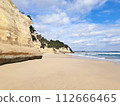 White sand beach and blue sea 112666465