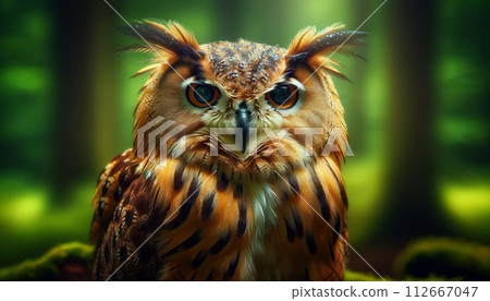 貓頭鷹在森林裡盯著我們 貓頭鷹在森林裡盯著我們 112667047